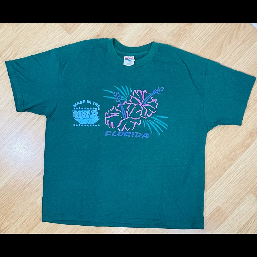 Vintage single stitch Florida Tshirt adult XL Hanes Heavyweight Made in USA
